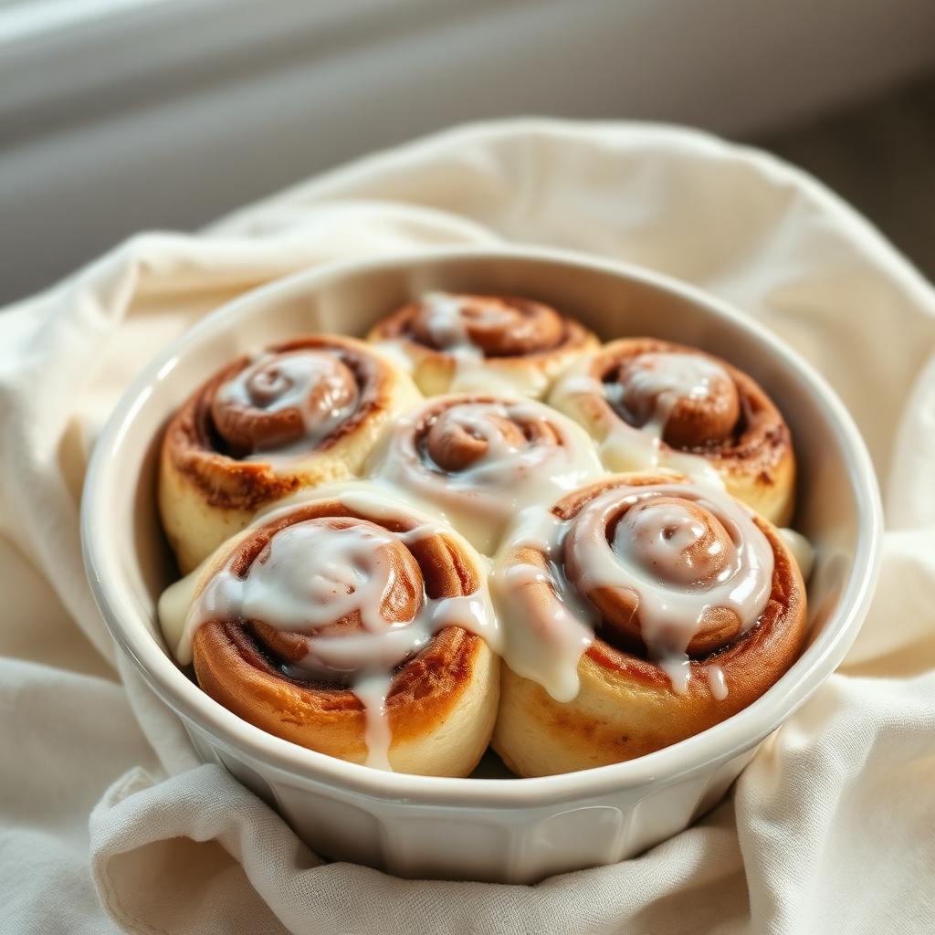 Cinnamon rolls baked from our cinnamon roll mix