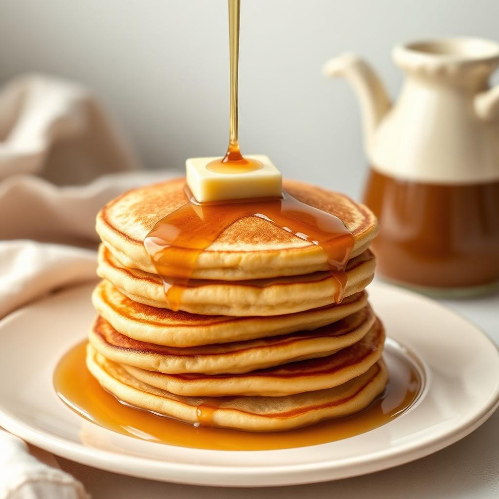 Stack of pancakes made from our pancake mix